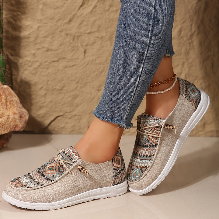 Front view sneakers with elastic laces and cushioning