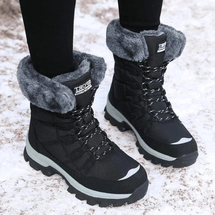 Ciraisse | Women's Boots with Faux Fur Lining and Lace-Up for — 2