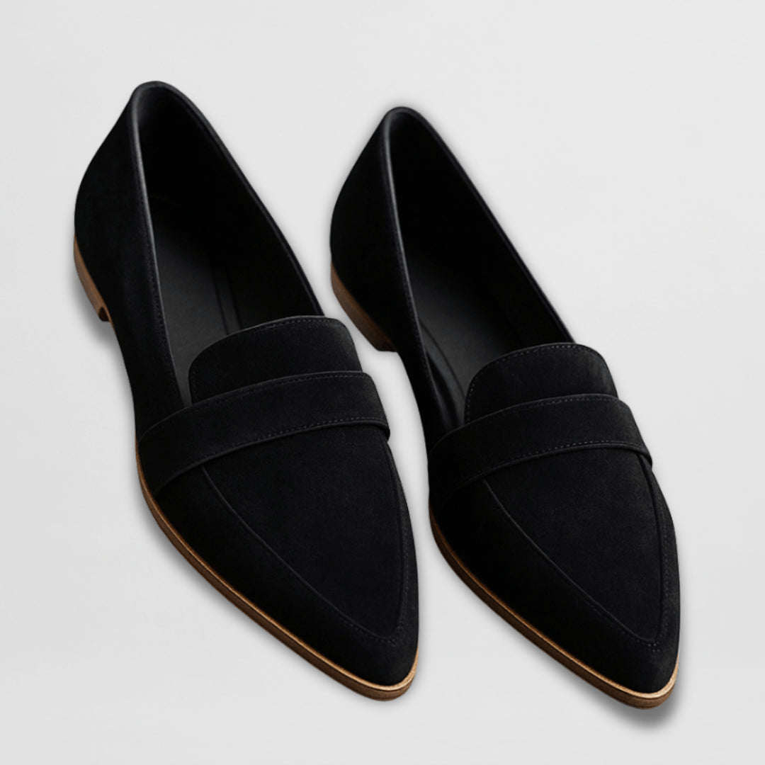 Claudia | Women's Orthopedic Comfort Orthopedic Cushioned Slip-On Loafers — Black