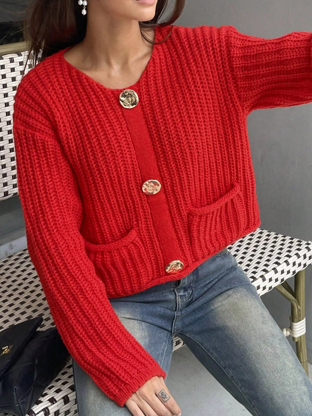 Clylia | Women's Cardigan Sweater Oversized Knit Everyday Wear