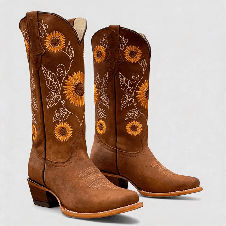 Clysia | Women's Orthopedic Western Boots — Brown