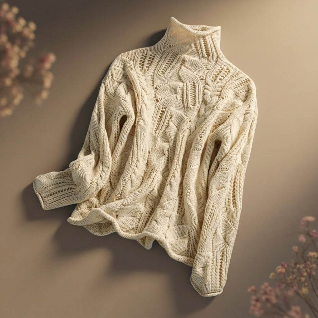 Coraphine | Women's Cozy Merino Knit Wool Blend Sweater — 2