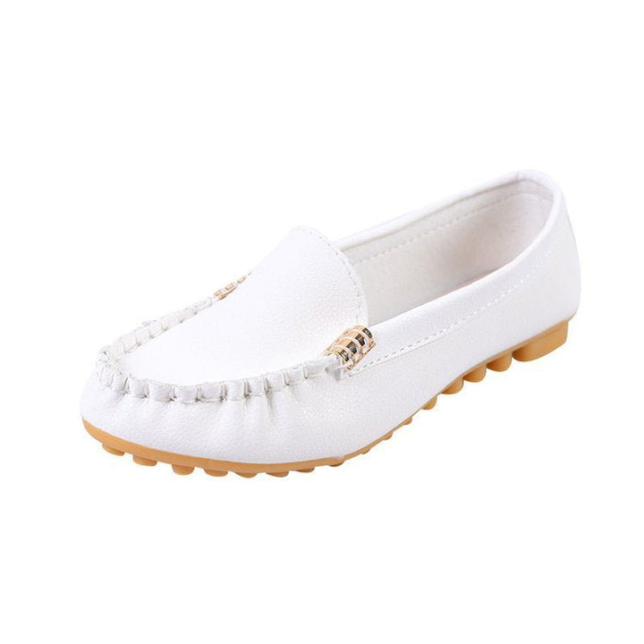 Easy-to-wear loafers with a relaxed look on a plain background.