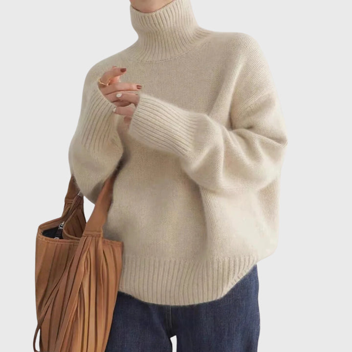 Doriaana | Women's Casual Stretch High Neck in Cashmere Tops — 2