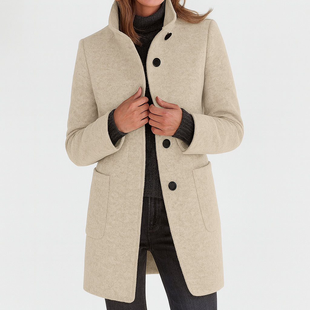 Doriawen | Women's Casual Stretch Elegant and Timeless Coat Tops — Sand