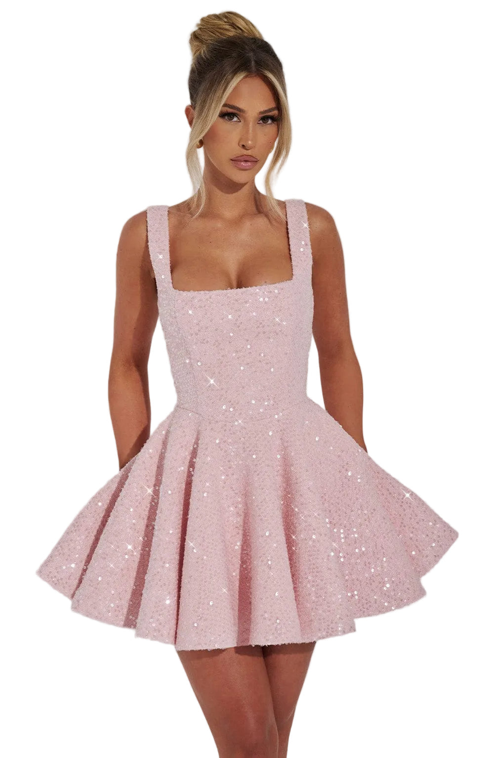 Elowine | Women's Elegant Bow Skater Homecoming Dress — 1