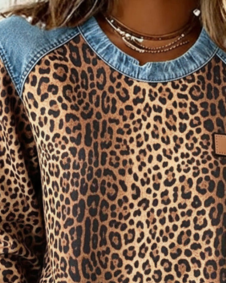 Emelineana | Women's Chic And Cozy Leopard Print Sweater — 2
