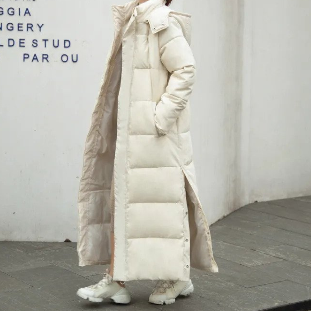 Emelineisse | Women's Long Hooded puff Coat – Quilted Cold Weather Jacket — 2