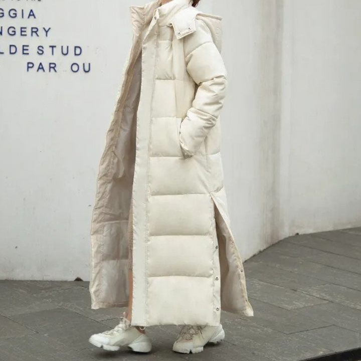 Emelineisse | Women's Long Hooded puff Coat – Quilted Cold Weather Jacket — 2