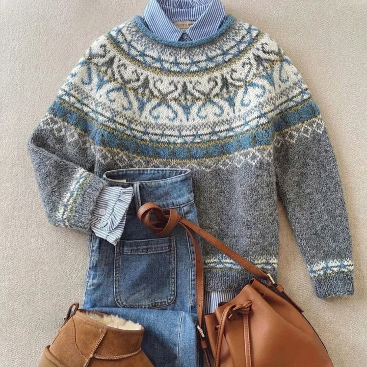 Emelineria | Women's Cozy Chic Vintage Knit Sweater — 1