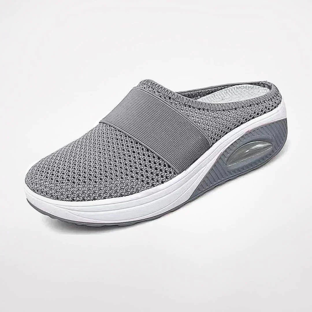 Evangeline | Women's Casual Stretch Orthopedic House Shoes – Supportive Comfort Slippers Tops — Gray