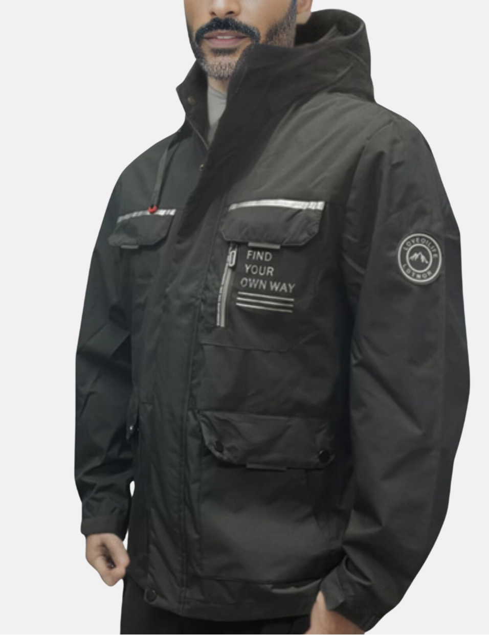Ezekiel | Men's Waterproof Jacket with Removable Hood — 1