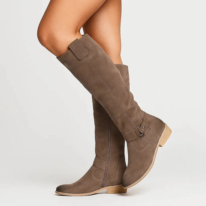 Galiaeen | Women's Suede Boots with Block Heel for — 2