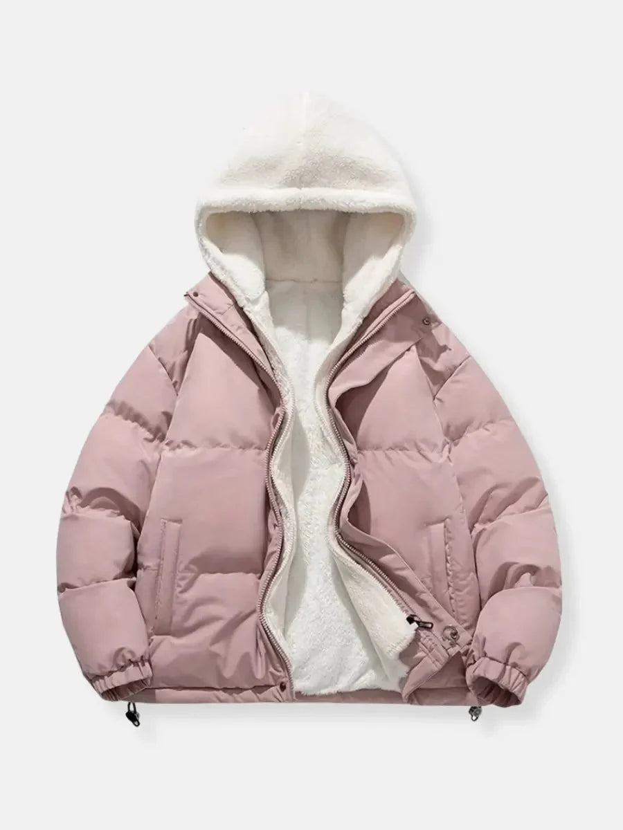 Galiaisse | Women's Puffer Jacket Sherpa Lined Winter Outdoor