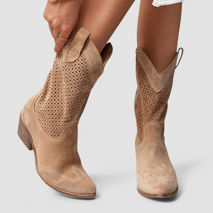 Gwencine | Women's Orthopedic Western Boots — Brown