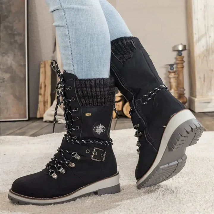 Gwenwen | Women's Cozy and Supportive Orthopedic Boots — Black
