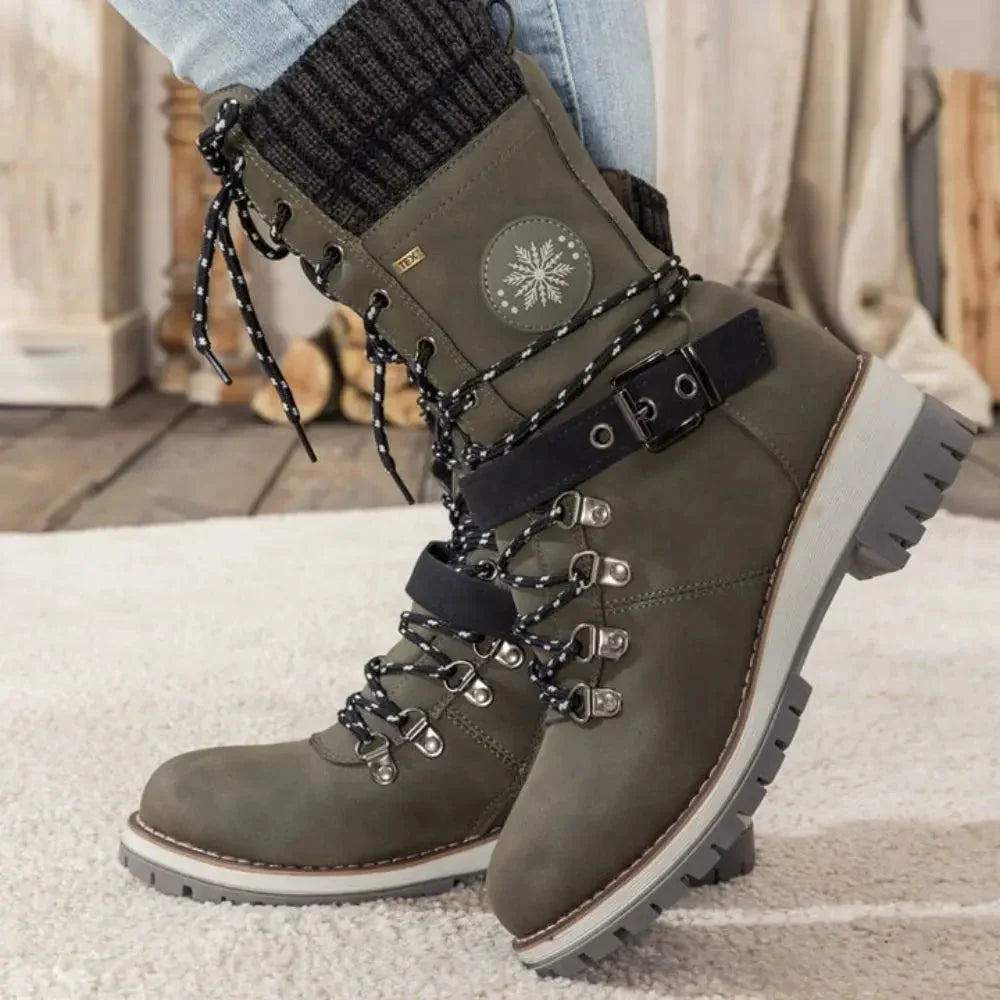 Gwenwen | Women's Cozy and Supportive Orthopedic Boots — Green