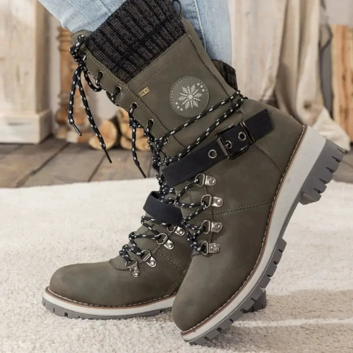 Gwenwen | Women's Cozy and Supportive Orthopedic Boots — Green