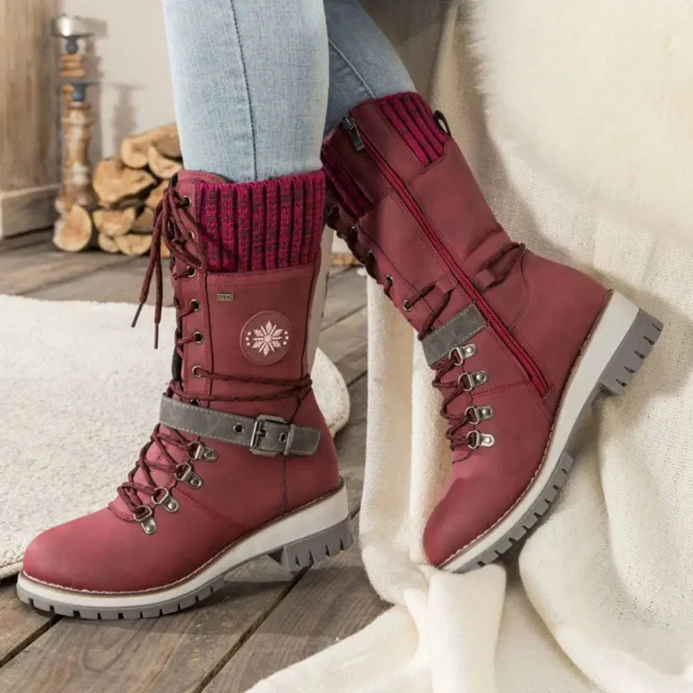 Gwenwen | Women's Cozy and Supportive Orthopedic Boots — Red