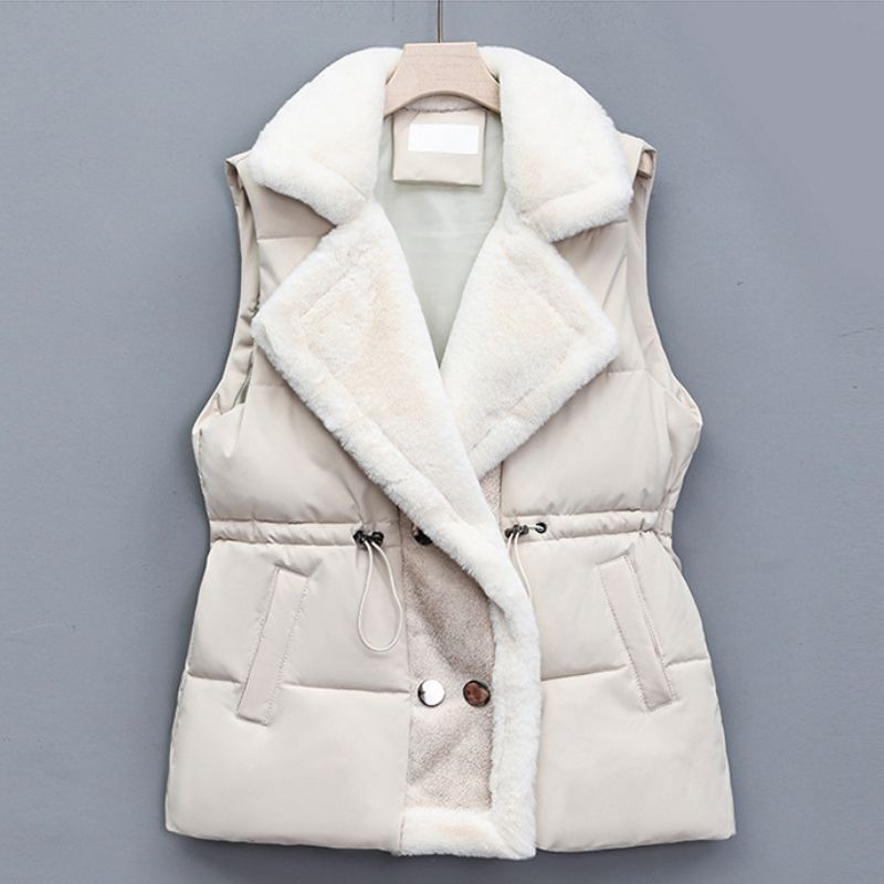 Halcycine | Women's Casual Stretch Elegant Fur Vest Tops — 1