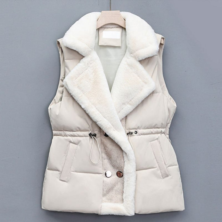 Halcycine | Women's Casual Stretch Elegant Fur Vest Tops — 1