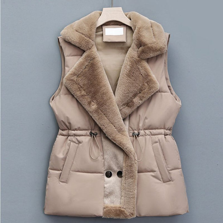 Halcycine | Women's Casual Stretch Elegant Fur Vest Tops — 2