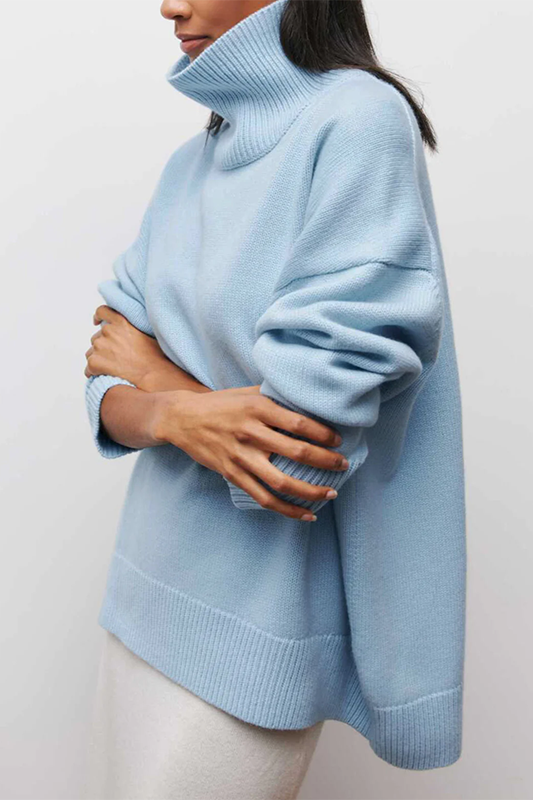 Hesperia | Women's Knit Cozy Oversized Turtleneck Sweater for — 2