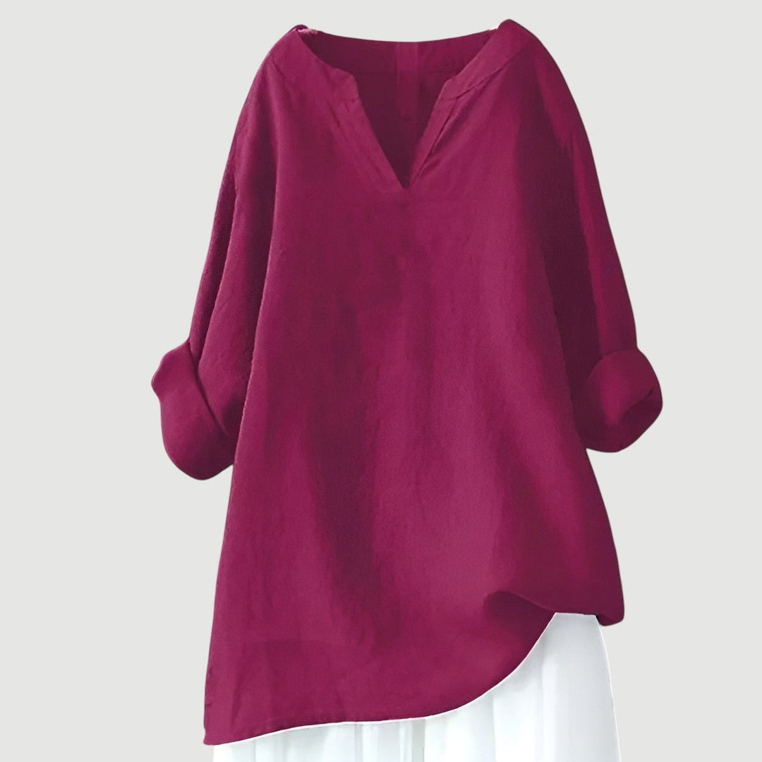 Oversized shirt with soft fabric on plain background