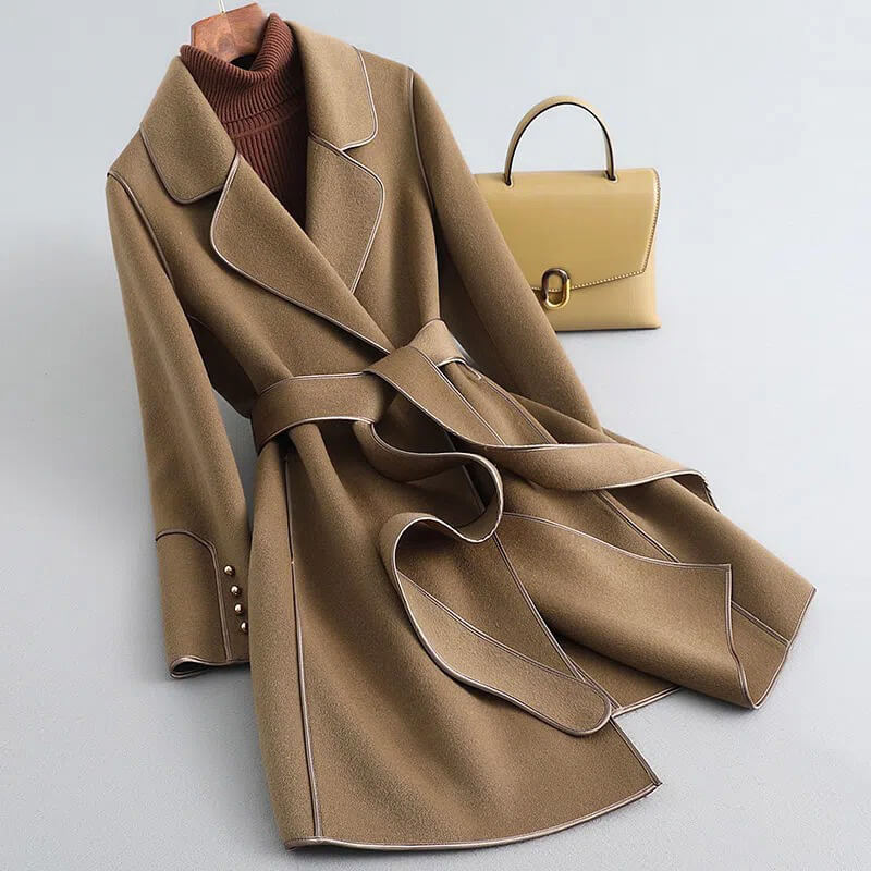 Ilsedessa | Women's Wool Trench Coat Everyday Wear - Mint Green