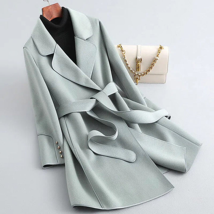 Ilsedessa | Women's Wool Trench Coat Everyday Wear - Mint Green