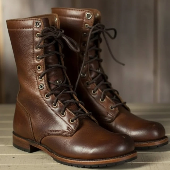 Ilsevia | Women's Lace-Up Mid-Calf Design Boots — 1