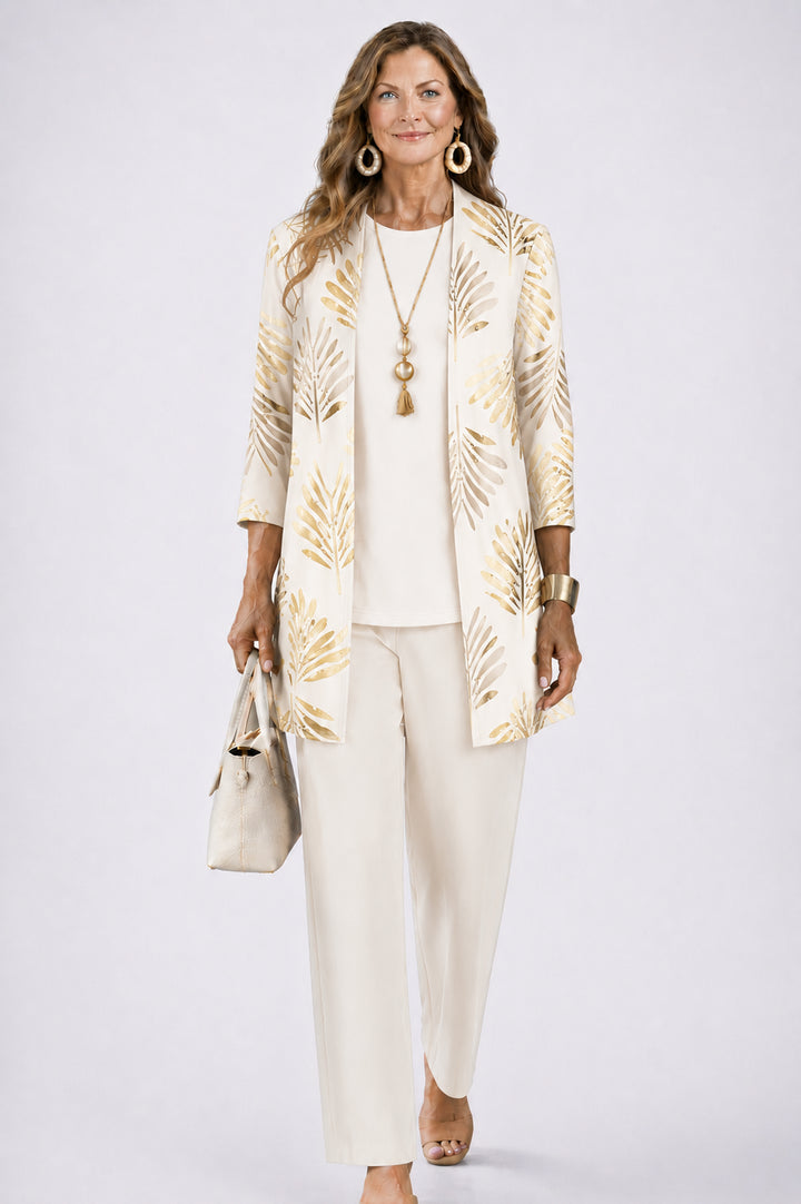 Ionesia | Women's Casual Stretch 3-Piece Set — Champagne Beige