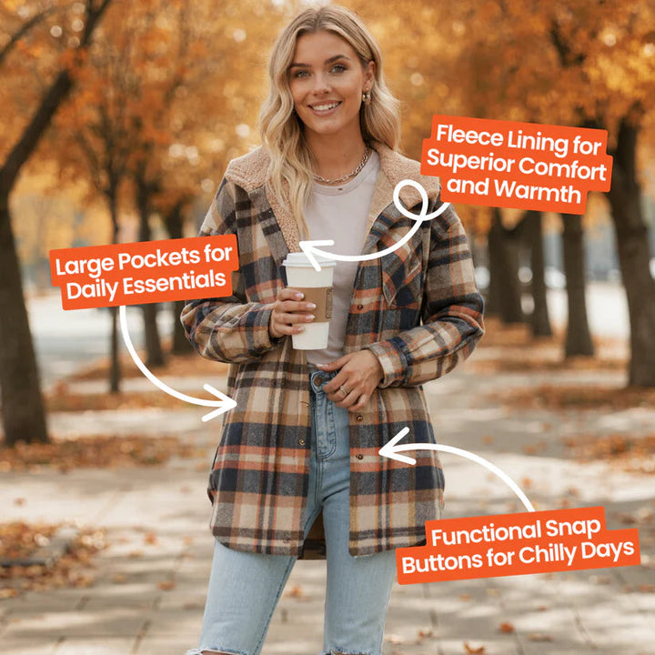 Ivocine | Women's Teddy Bear Cozy Flannel Jacket — 2