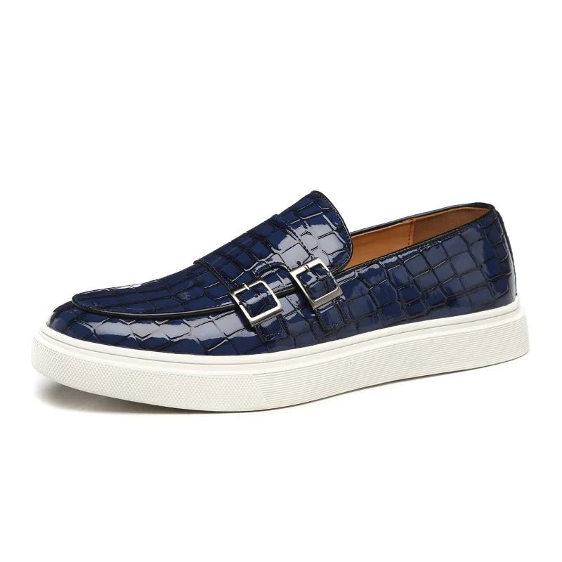 Josssia | Women's Croc Print Buckle Orthopedic Slip-On Loafers