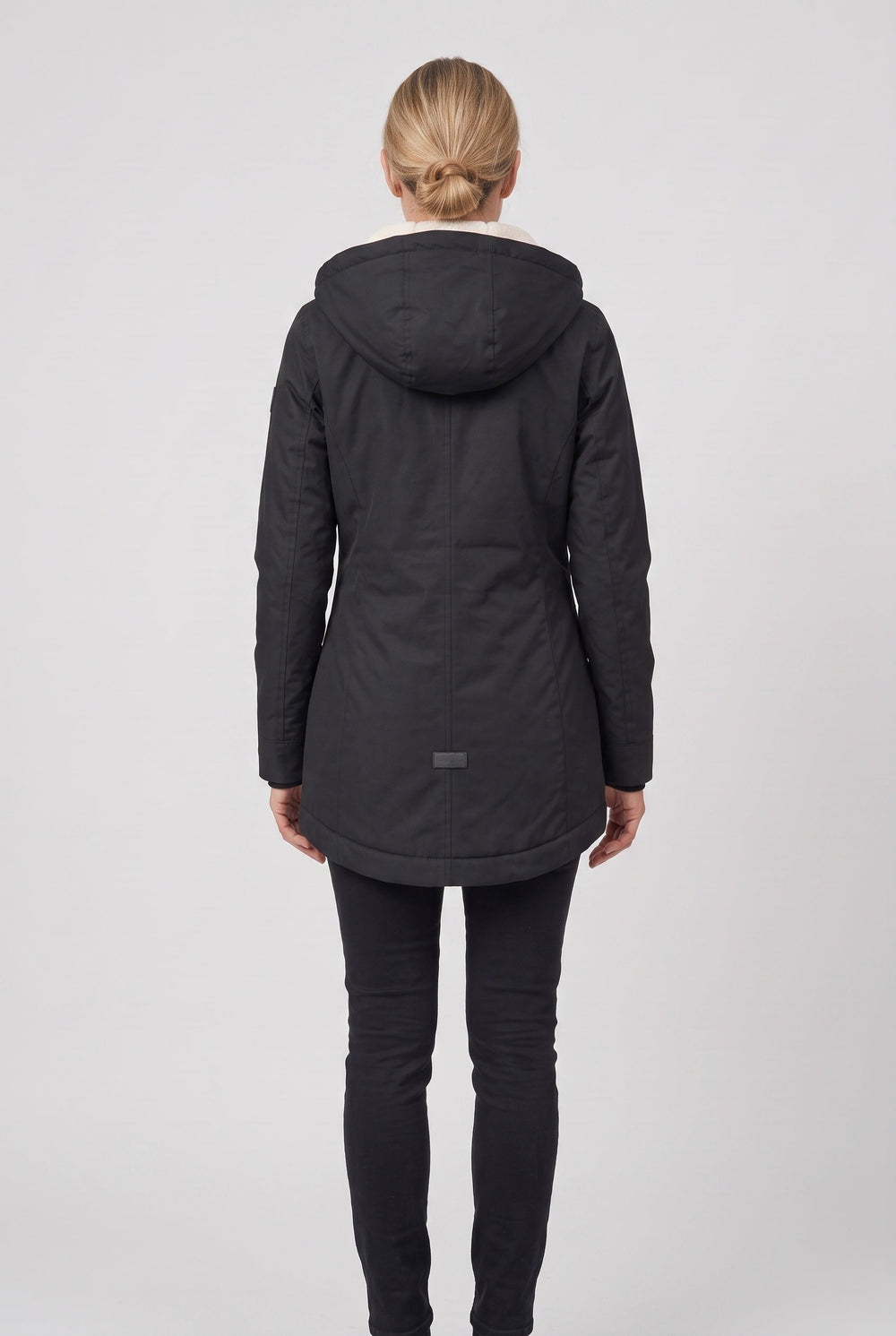 Jossvanne | Women's Hooded Padded Waterproof Coat, Longline Drawcord Waist Jacket — 2