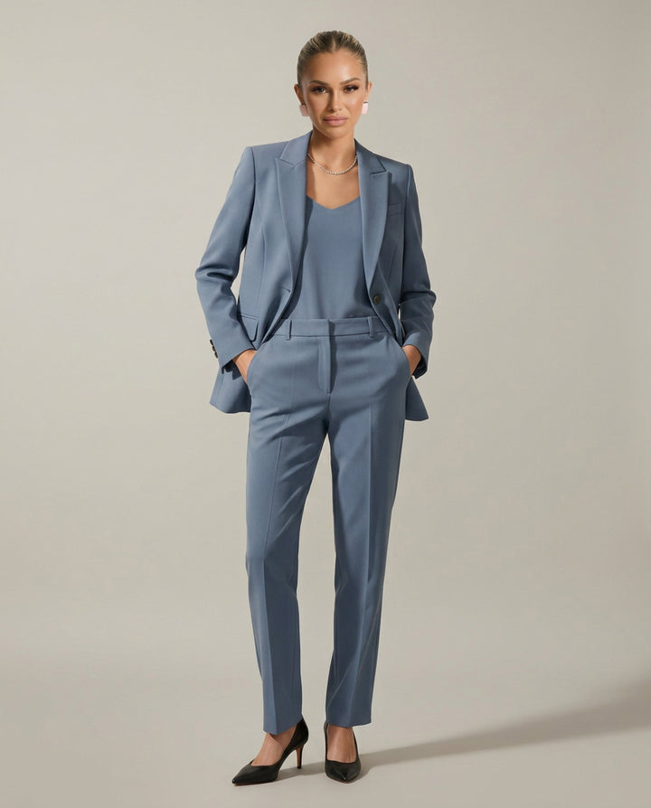 Junoanthe | Women's Tailored Single-Button Blazer Set with Straight-Leg Trousers — 1