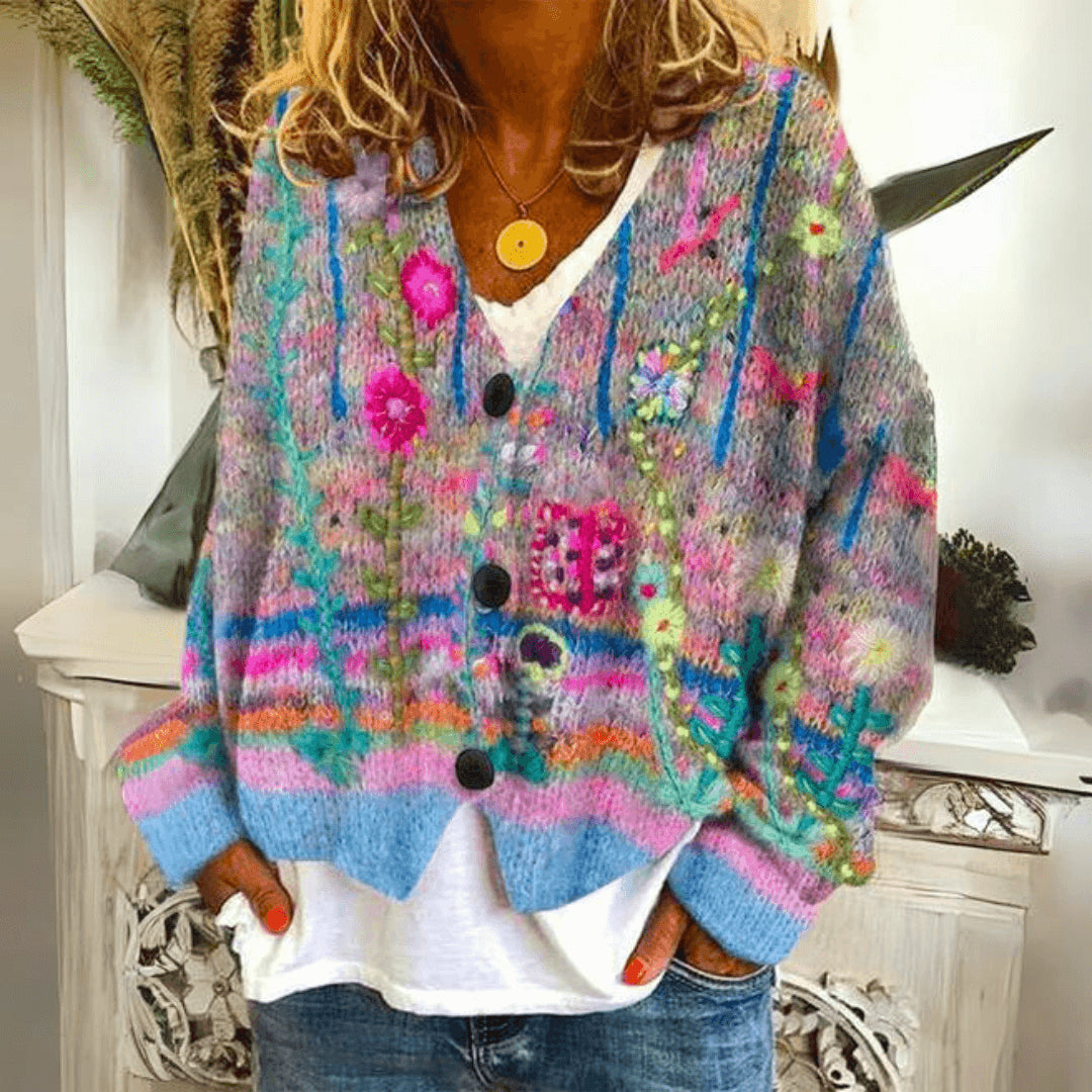 Junoella | Women's Cozy Knit Cardigan Sweaters — Blue