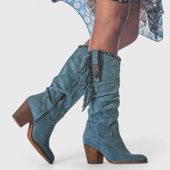 Kalivanne | Women's Knee High Boots Block Heel Everyday Wear