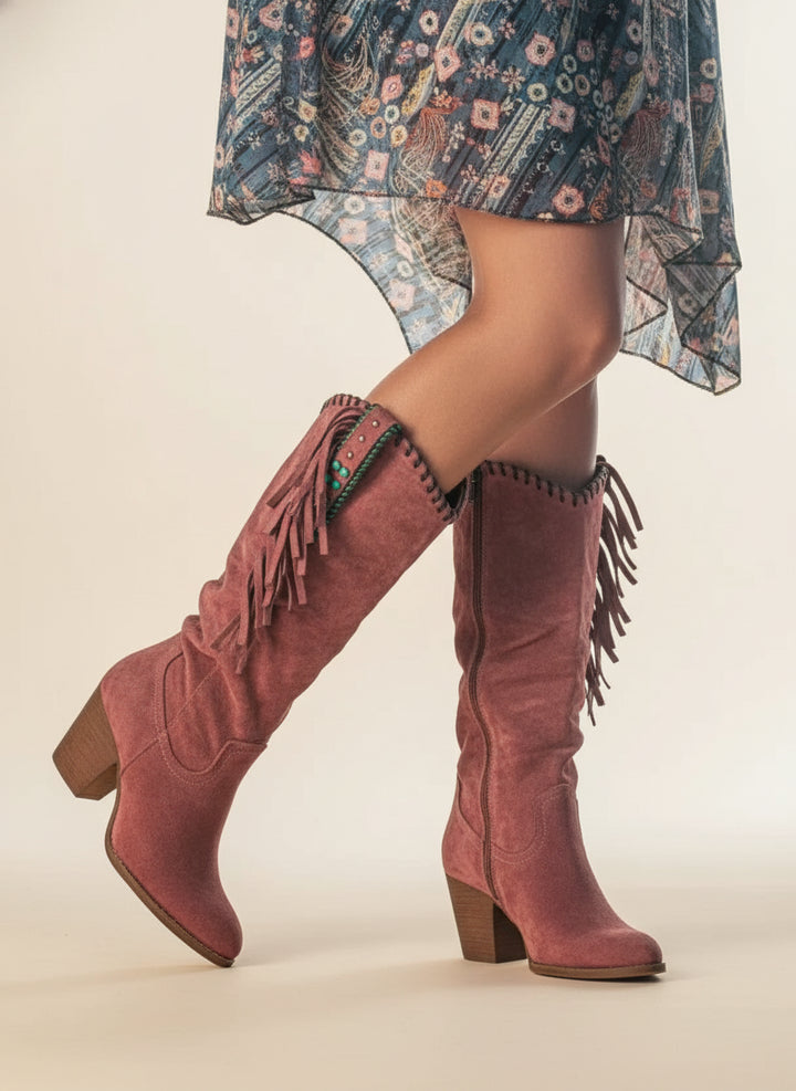 Kalivanne | Women's Knee High Boots Block Heel Everyday Wear