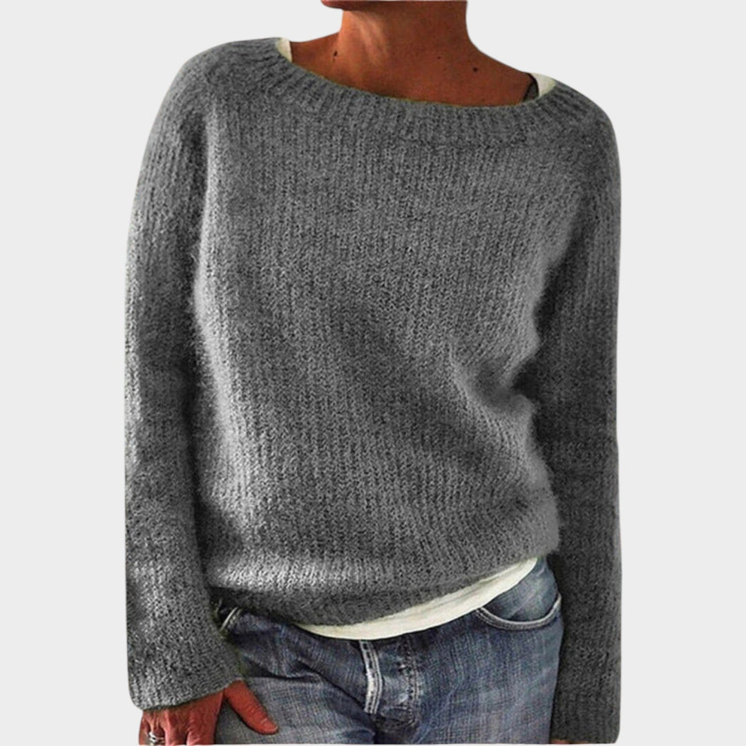 Kelvetta | Women's Cozy Cashmere Sweater Soft Textured Design — Gray