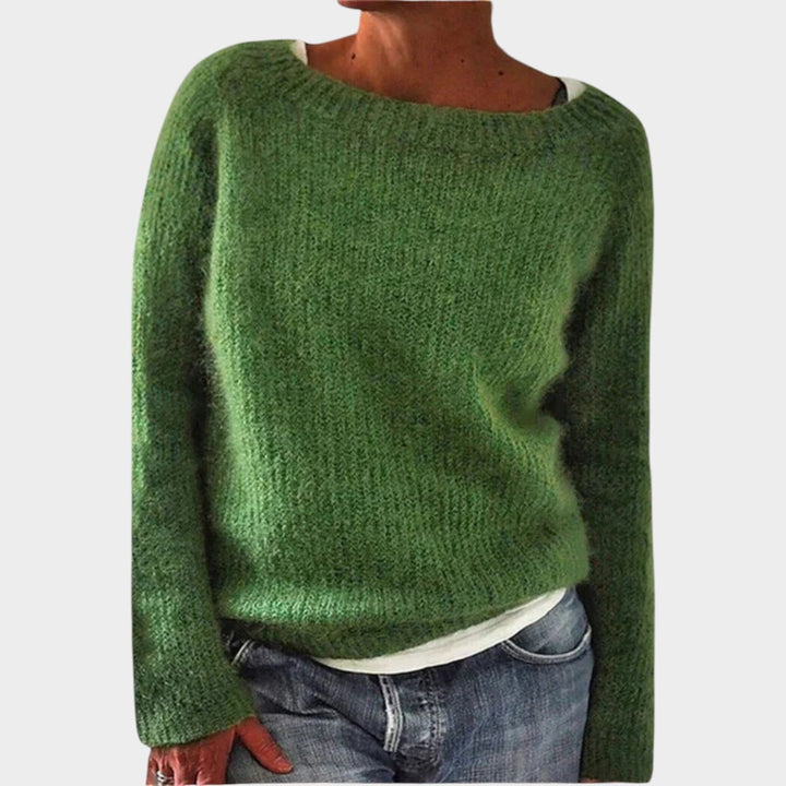 Kelvetta | Women's Cozy Cashmere Sweater Soft Textured Design — Green