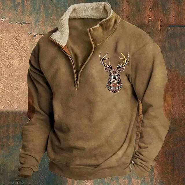 Konstantin | Men's Knit Cozy Quarter Zip Fleece sweater — 1