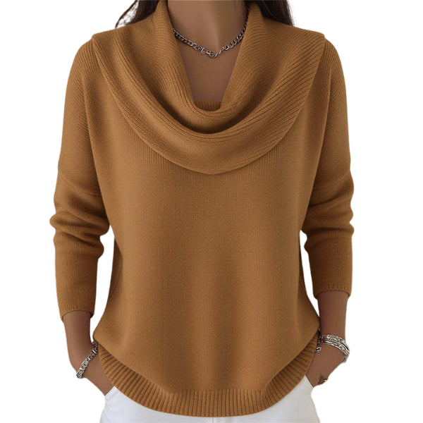 Laelina | Women's Knit Cozy Feminine, Soft, and Refined Sweater — Brown