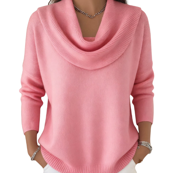 Laelina | Women's Knit Cozy Feminine, Soft, and Refined Sweater — Pink