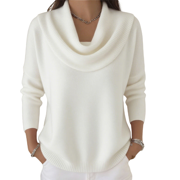 Laelina | Women's Knit Cozy Feminine, Soft, and Refined Sweater — White