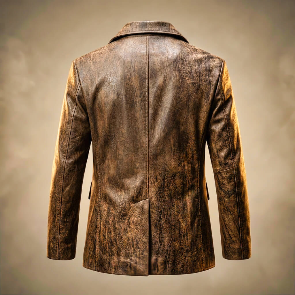 Lena | Women's Tailored Single-Button Carrollton Legacy Leather Blazer — 3
