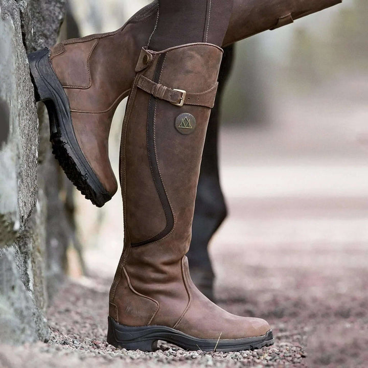 Liorbelle | Women's Waterproof Riding Boots — Dark brown