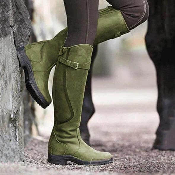 Liorbelle | Women's Waterproof Riding Boots — Green