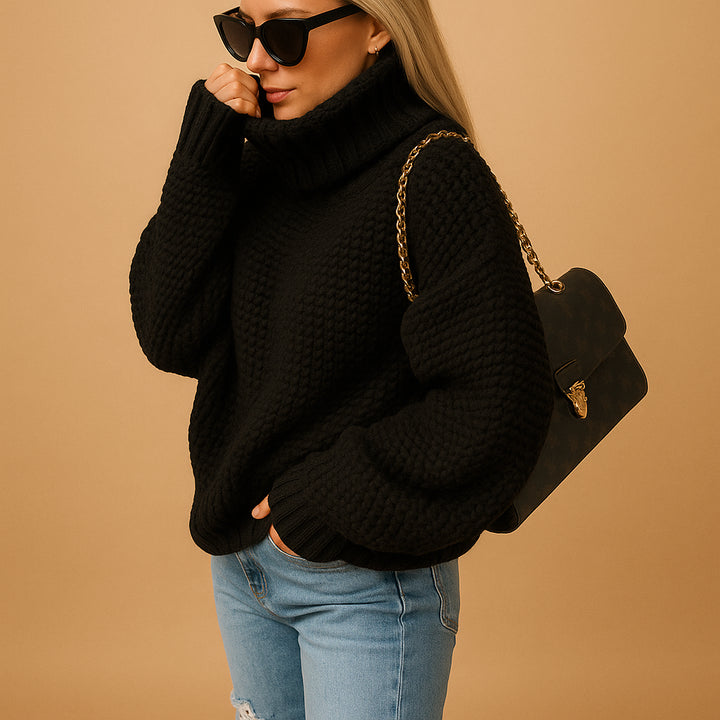 Liorvanne | Women's Knit Cozy Sophia Sweaters — Black