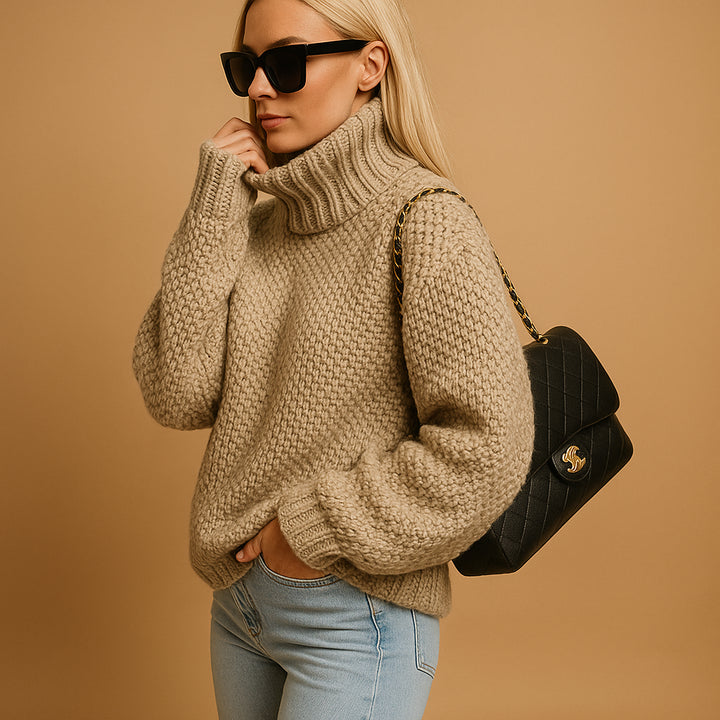 Liorvanne | Women's Knit Cozy Sophia Sweaters — Khaki
